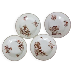 4 assiettes creuses vintage de Sarreguemines modèle Danois 210429