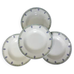 4 assiettes creuses vintage de St Amand 211239