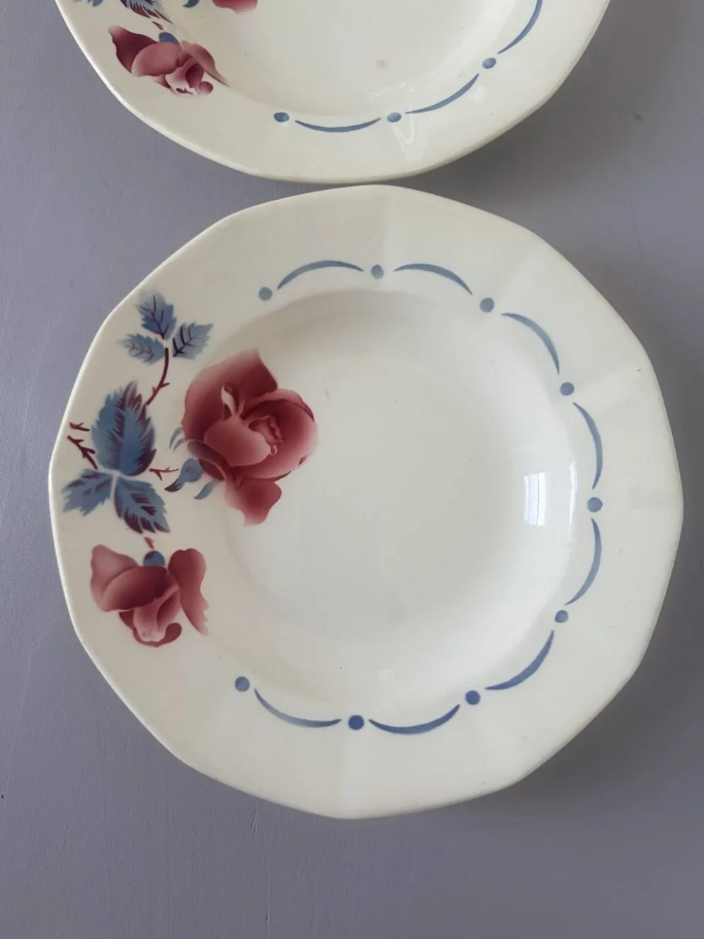 2 assiettes creuses vintage de Digoin Sarreguemines 2107128