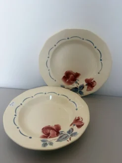 2 assiettes creuses vintage de Digoin Sarreguemines 2107128