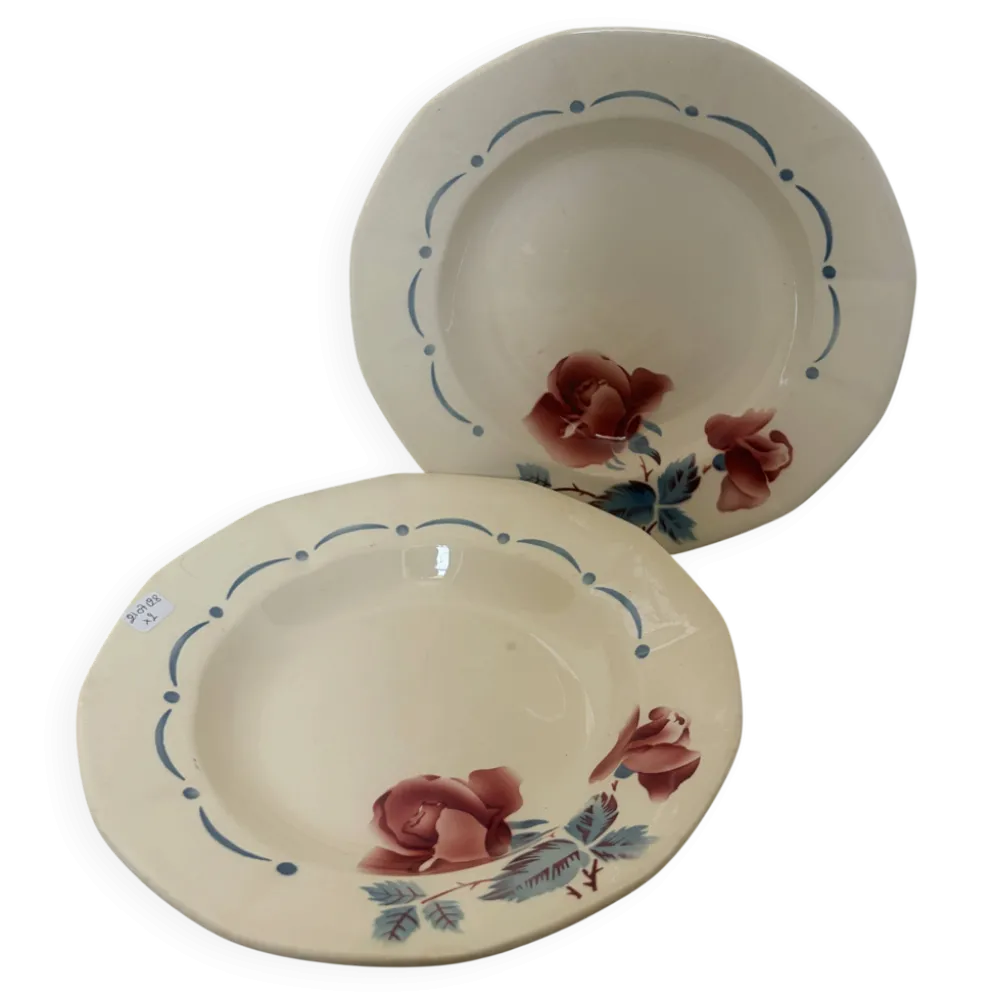 2 assiettes creuses vintage de Digoin Sarreguemines 2107128