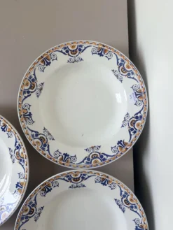3 assiettes creuses vintage du Moulin des Loups et Hamage St Gast 220525