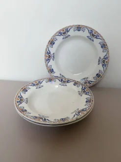 3 assiettes creuses vintage du Moulin des Loups et Hamage St Gast 220525
