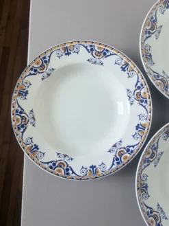 3 assiettes creuses vintage du Moulin des Loups et Hamage St Gast 220525