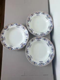 3 assiettes creuses vintage du Moulin des Loups et Hamage St Gast 220525