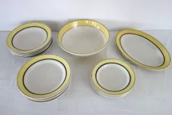 6 assiettes creuses vintage faïence de Badonviller