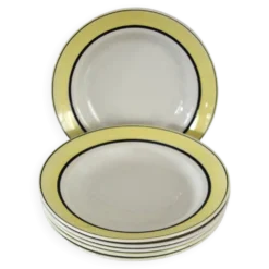 6 assiettes creuses vintage faïence de Badonviller