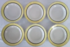 6 assiettes creuses vintage faïence de Badonviller