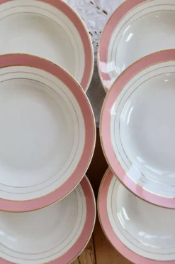 6 assiettes creuses vintage Lunéville K&G modèle Régence