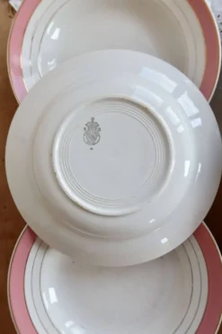 6 assiettes creuses vintage Lunéville K&G modèle Régence