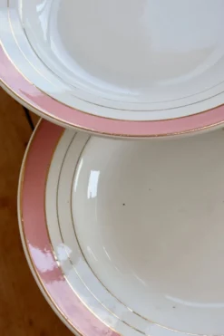 6 assiettes creuses vintage Lunéville K&G modèle Régence