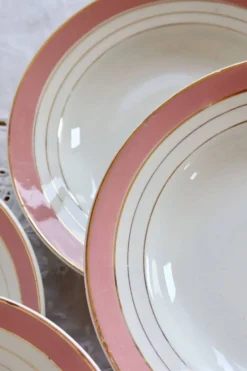 6 assiettes creuses vintage Lunéville K&G modèle Régence