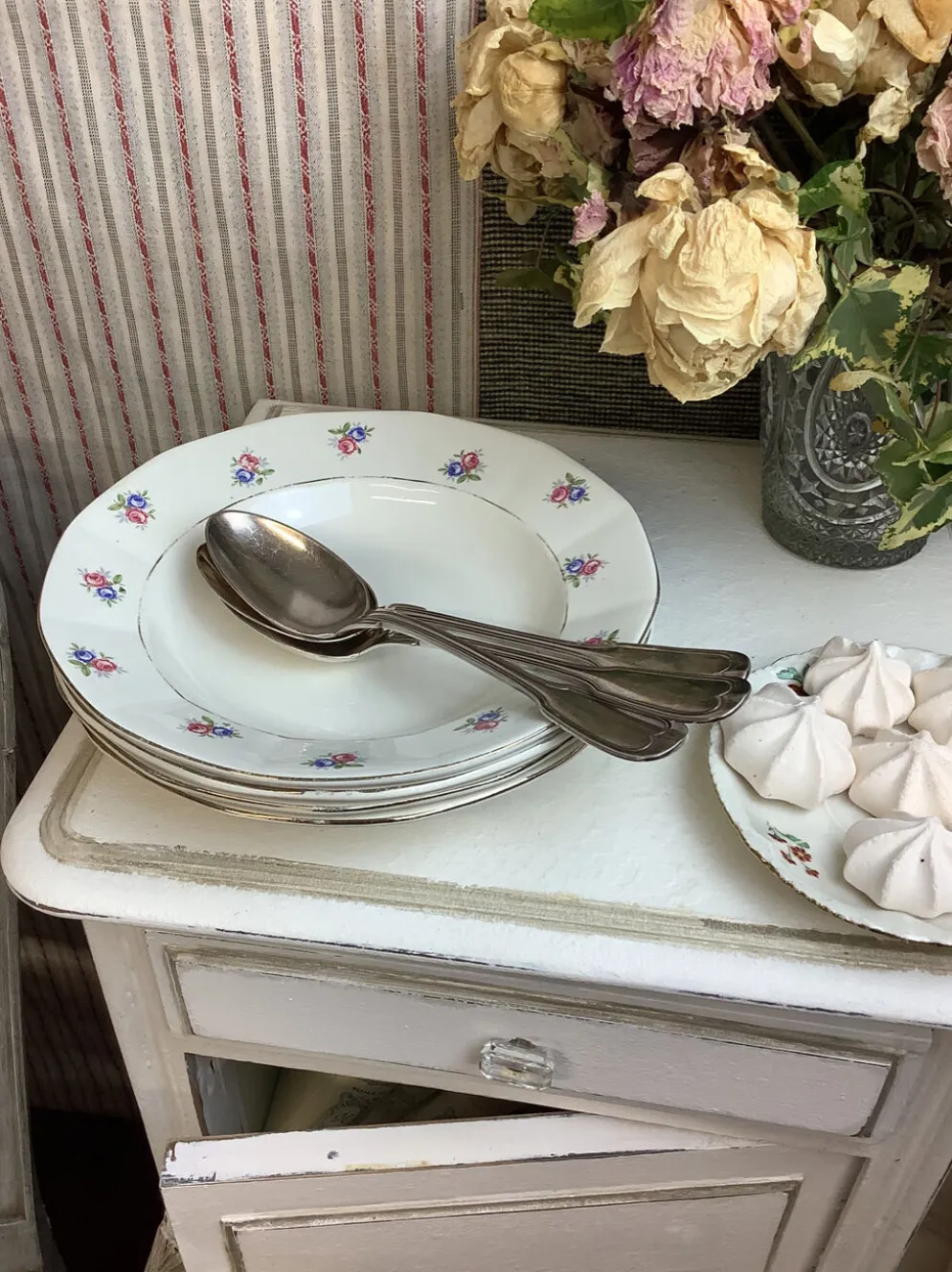 4 Assiettes creuses vintage made in france Digoin Sarreguemines
