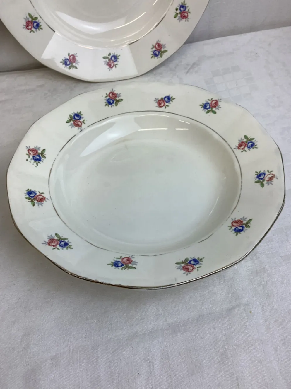 4 Assiettes creuses vintage made in france Digoin Sarreguemines
