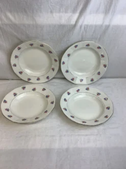 4 Assiettes creuses vintage made in france Digoin Sarreguemines