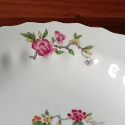 6 assiettes creuses vintage, porcelaine Vitriam France