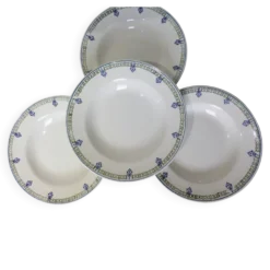 4 assiettes creuses vintage St Amand 211259