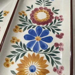 Assiettes décor floral peint Printemps