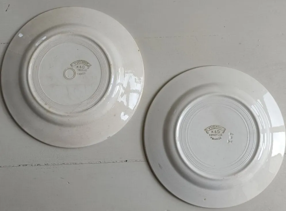 2 assiettes de Lunéville