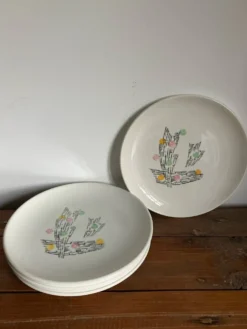 6 assiettes à dessert