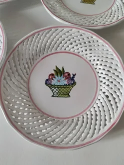 6 assiettes à dessert ajourées Portugal