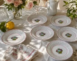 6 assiettes à dessert ajourées Portugal