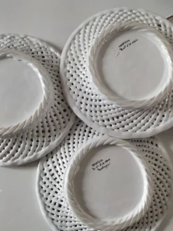 6 assiettes à dessert ajourées Portugal