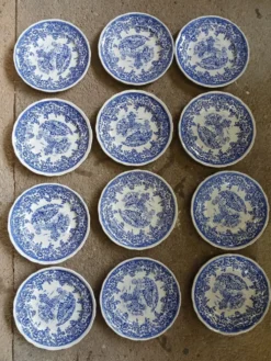 12 assiettes à dessert anciennes Lunéville KG