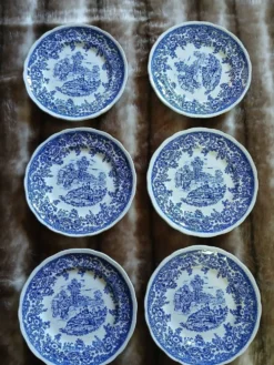 12 assiettes à dessert anciennes Lunéville KG