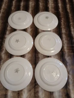 6 assiettes à dessert anciennes Digoin et Sarreguemines