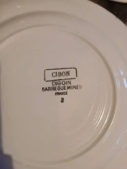 6 assiettes à dessert anciennes Digoin et Sarreguemines