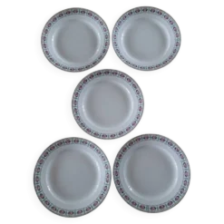 5 assiettes à dessert anciennes