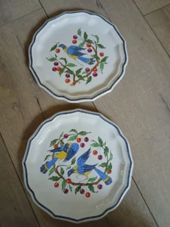 8 assiettes à dessert anciennes Salins