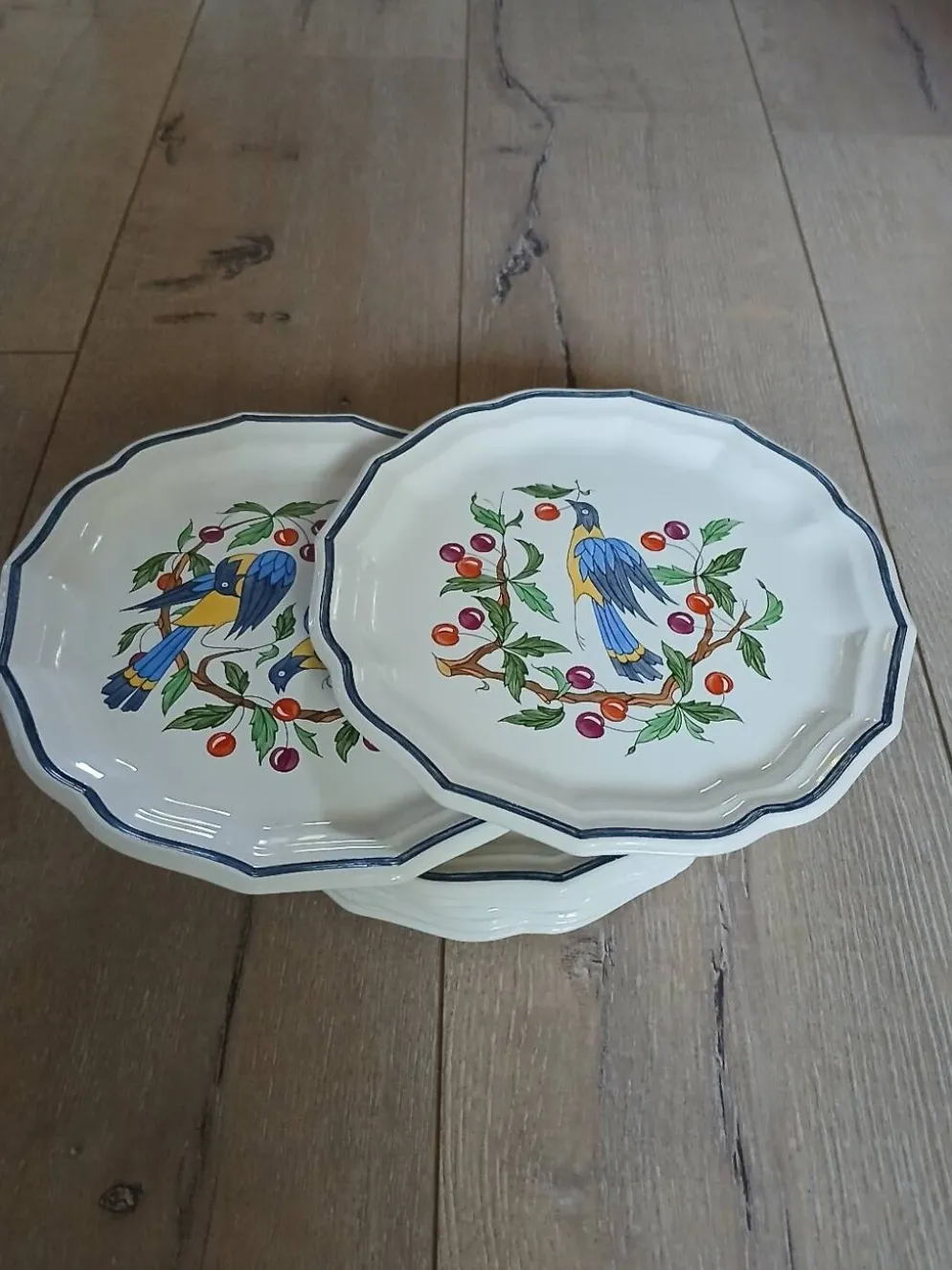 8 assiettes à dessert anciennes Salins