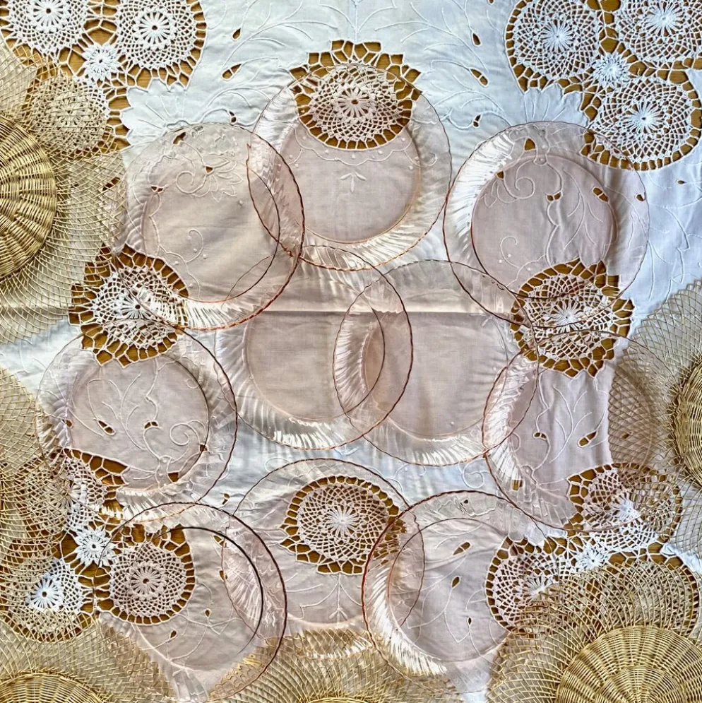 10 assiettes à dessert Arcoroc roses