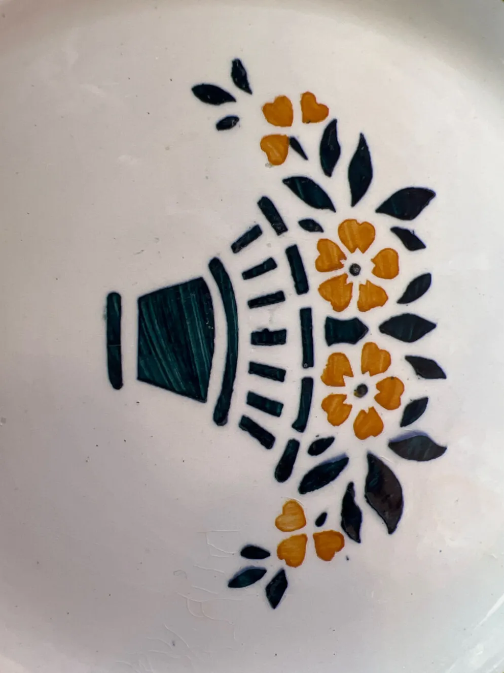 4 assiettes dessert art nouveau Moulin des Loups