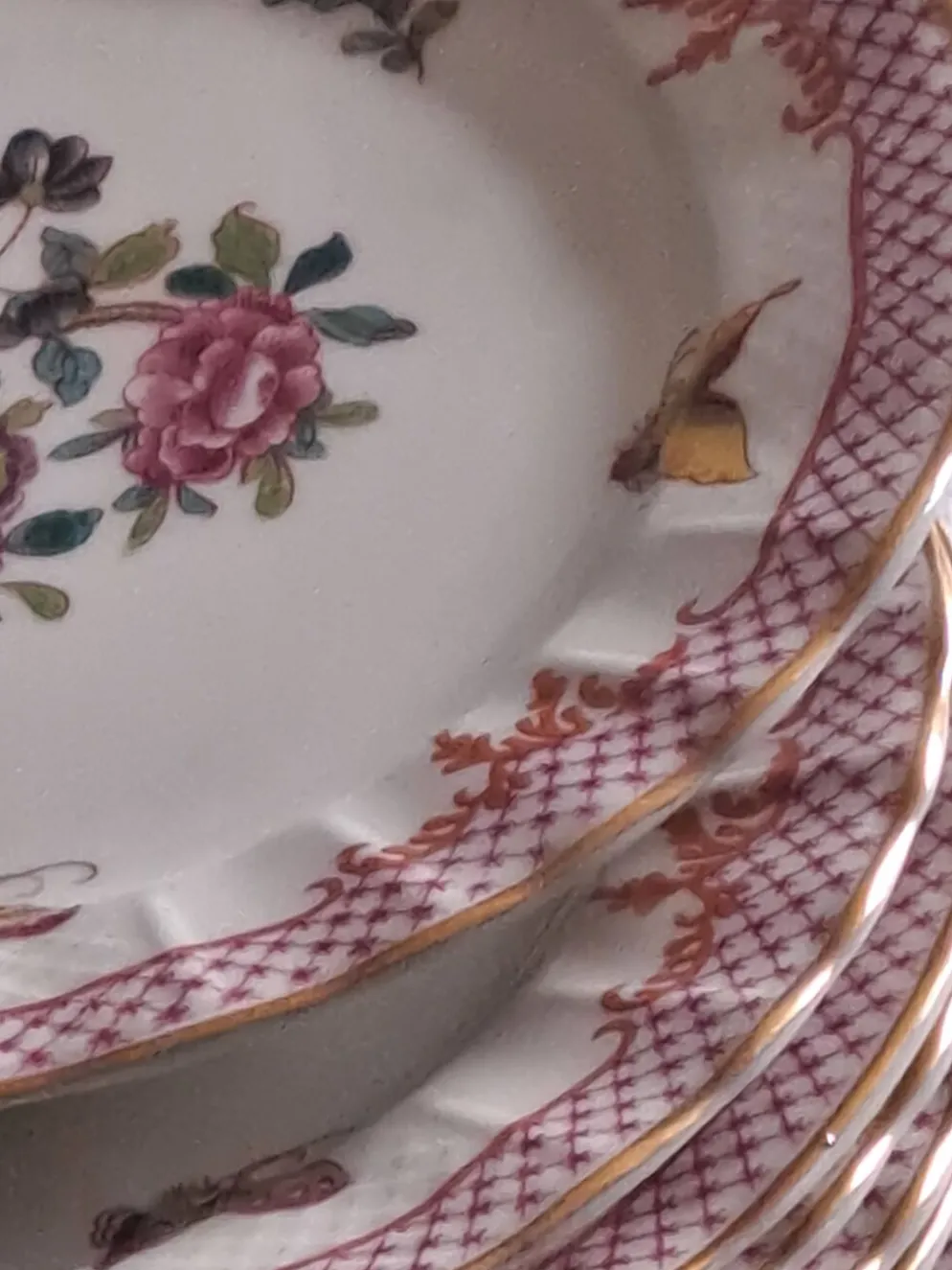 Assiettes à dessert Bernardeaud Limoges _Compagnie des Indes