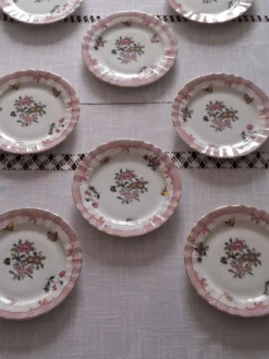 Assiettes à dessert Bernardeaud Limoges _Compagnie des Indes