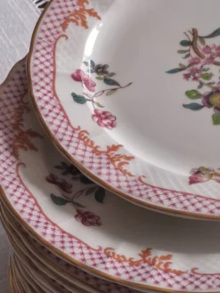 Assiettes à dessert Bernardeaud Limoges _Compagnie des Indes