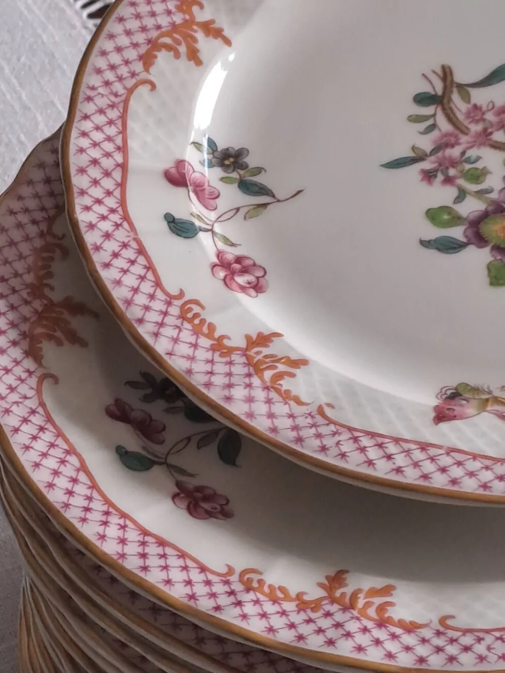 Assiettes à dessert Bernardeaud Limoges _Compagnie des Indes