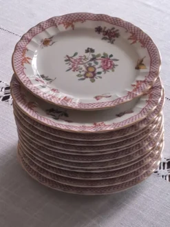 Assiettes à dessert Bernardeaud Limoges _Compagnie des Indes