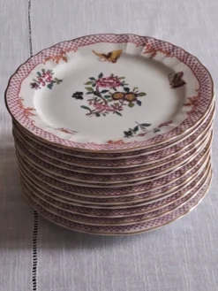 Assiettes à dessert Bernardeaud Limoges _Compagnie des Indes
