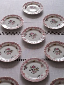 Assiettes à dessert Bernardeaud Limoges _Compagnie des Indes