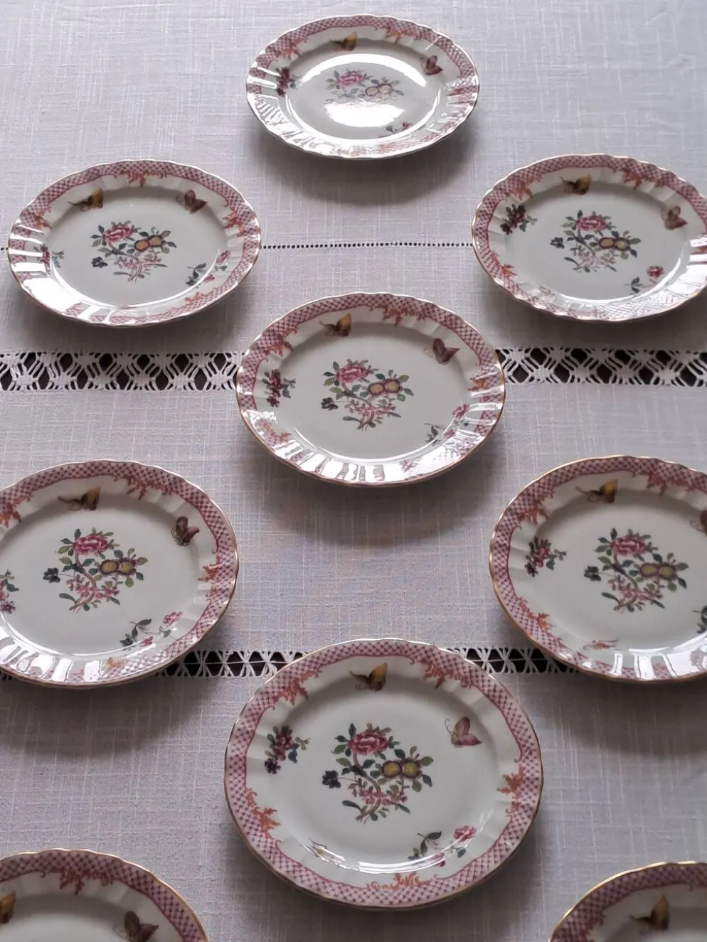 Assiettes à dessert Bernardeaud Limoges _Compagnie des Indes