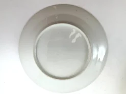 5 assiettes dessert blanche avec liseré vert 19,5cm