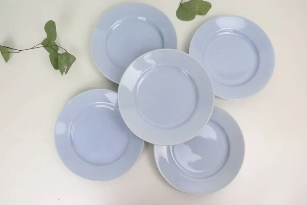 5 assiettes à dessert bleue layette, Luxembourg