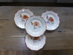 4 assiettes dessert de Digoin Sarreguemines 200892