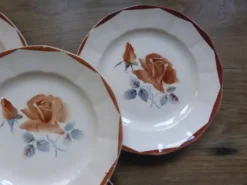 4 assiettes dessert de Digoin Sarreguemines 200892