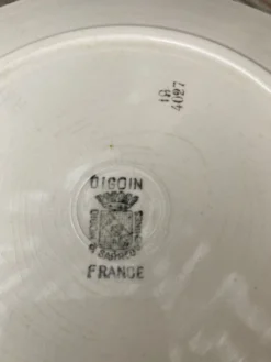 5 assiettes à dessert digoin - art déco
