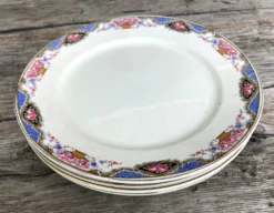 5 assiettes à dessert digoin - art déco